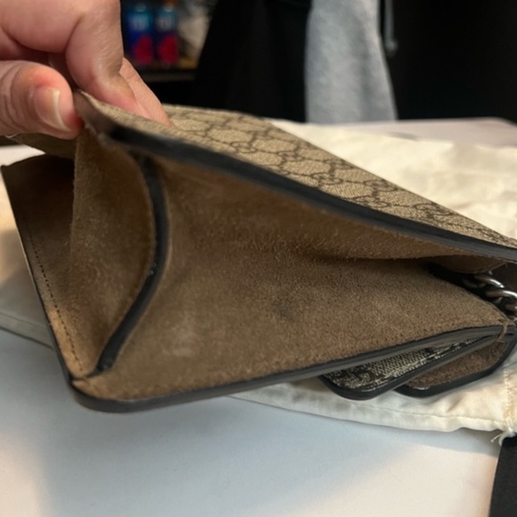Gucci GG Monogram Mini Dionysus Shoulder Bag Taupe - Picture 9 of 11
